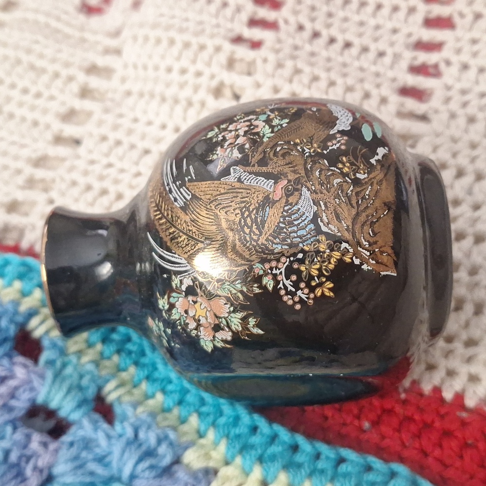 Vintage-Black golden base 5" tall by 4width